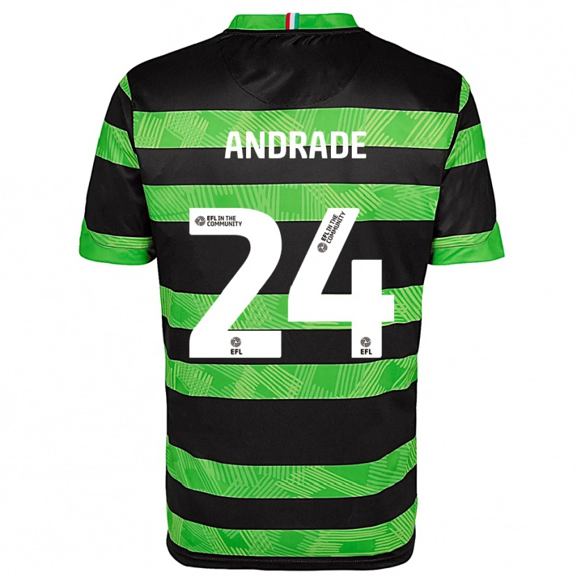 Danxen Dames Eduarda Andrade #24 Zwart Groen Uitshirt Uittenue 2025/26 T-Shirt België