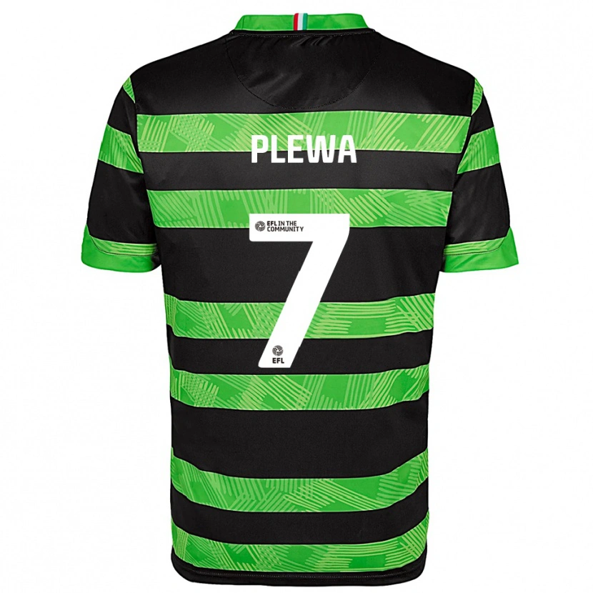 Danxen Dames Emma Plewa #7 Zwart Groen Uitshirt Uittenue 2025/26 T-Shirt België