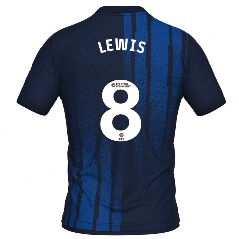 Danxen Dames Aaron Lewis #8 Marine Wit Uitshirt Uittenue 2025/26 T-Shirt België