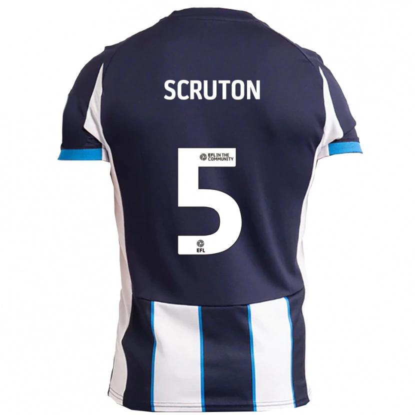 Danxen Dames Callum Scruton #5 Wit Marine Uitshirt Uittenue 2025/26 T-Shirt België