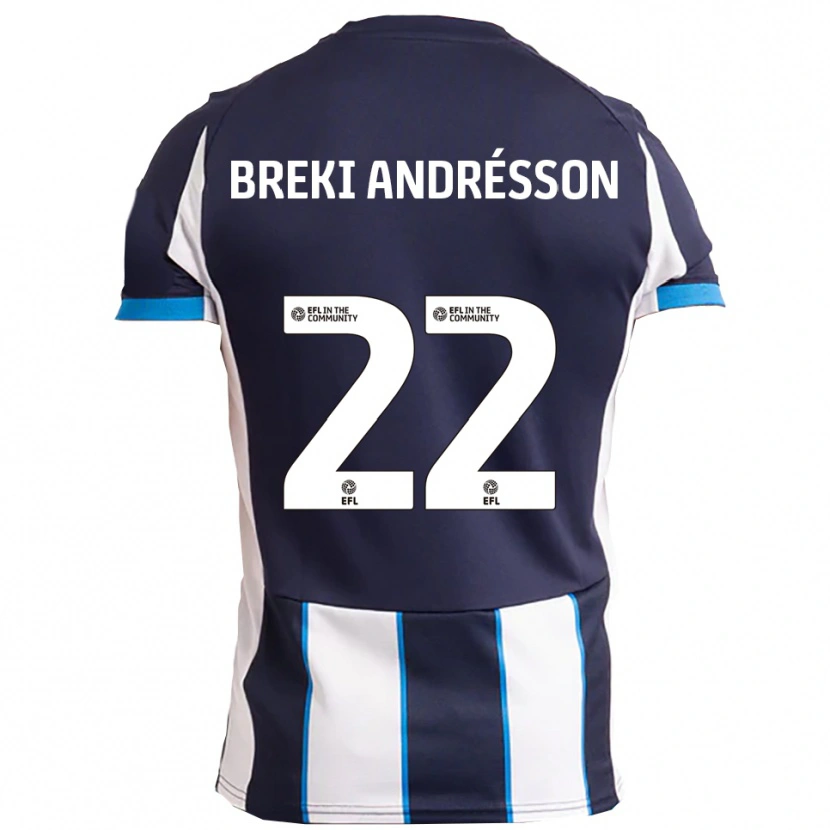 Danxen Dames Benoný Breki Andrésson #22 Wit Marine Uitshirt Uittenue 2025/26 T-Shirt België