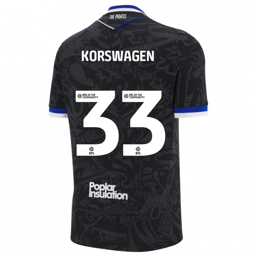 Danxen Dames Mattijis Korswagen #33 Zwart Wit Uitshirt Uittenue 2025/26 T-Shirt België