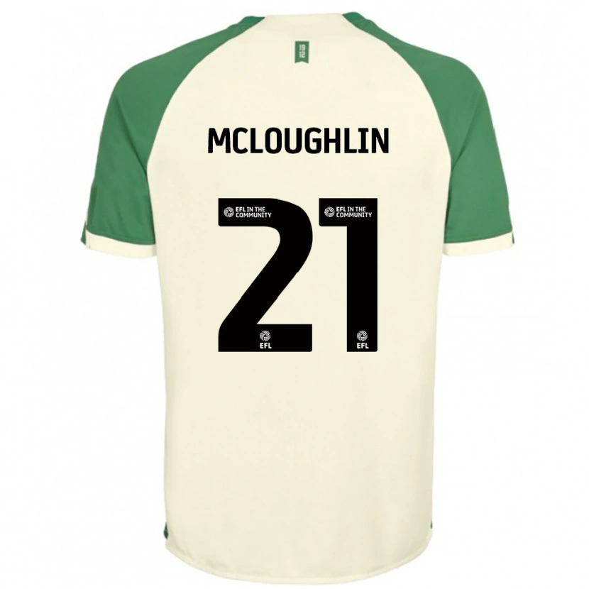 Danxen Dames Shane Mcloughlin #21 Gebroken Wit Groen Uitshirt Uittenue 2025/26 T-Shirt België