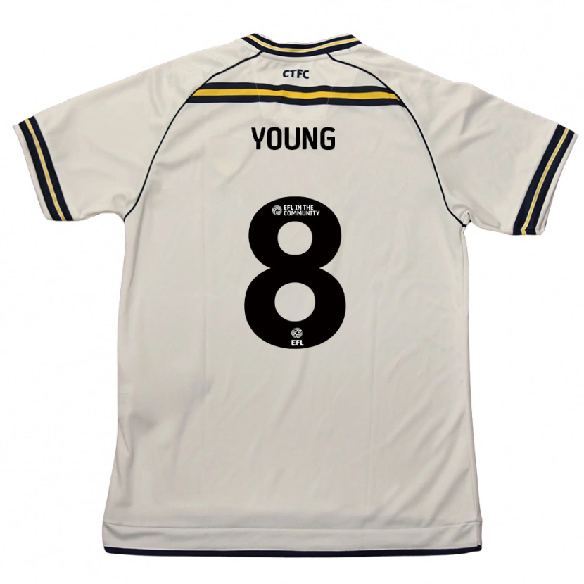 Danxen Dames Luke Young #8 Wit Marine Uitshirt Uittenue 2025/26 T-Shirt België