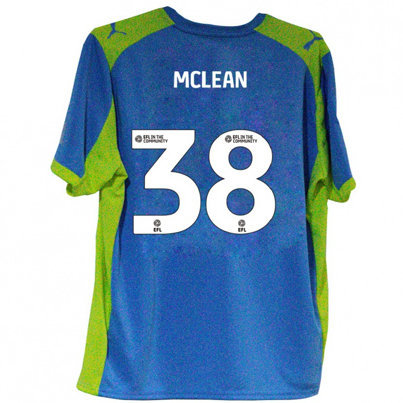 Danxen Dames Crispin Mclean #38 Hemelsblauw Geel Uitshirt Uittenue 2025/26 T-Shirt België