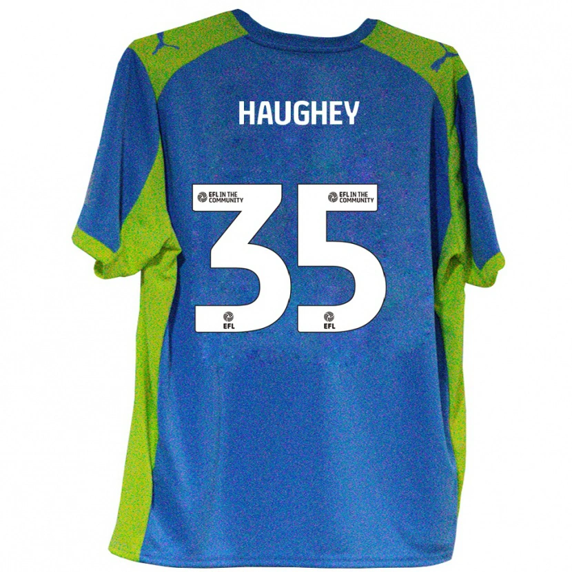 Danxen Dames Conor Haughey #35 Hemelsblauw Geel Uitshirt Uittenue 2025/26 T-Shirt België