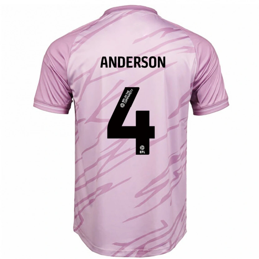 Danxen Dames Tom Anderson #4 Roze Zwart Uitshirt Uittenue 2025/26 T-Shirt België