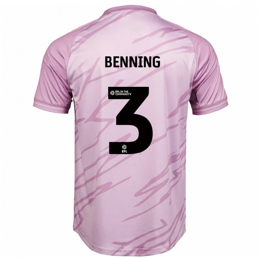 Danxen Dames Mal Benning #3 Roze Zwart Uitshirt Uittenue 2025/26 T-Shirt België