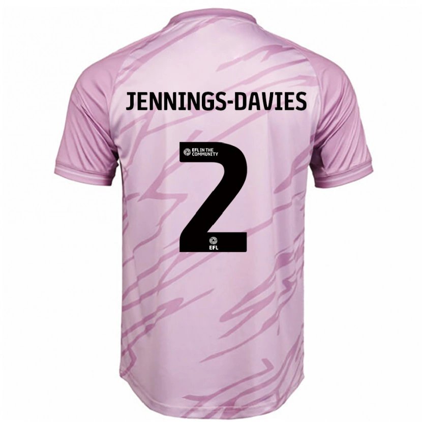Danxen Dames Emily-Grace Jennings-Davies #2 Roze Zwart Uitshirt Uittenue 2025/26 T-Shirt België