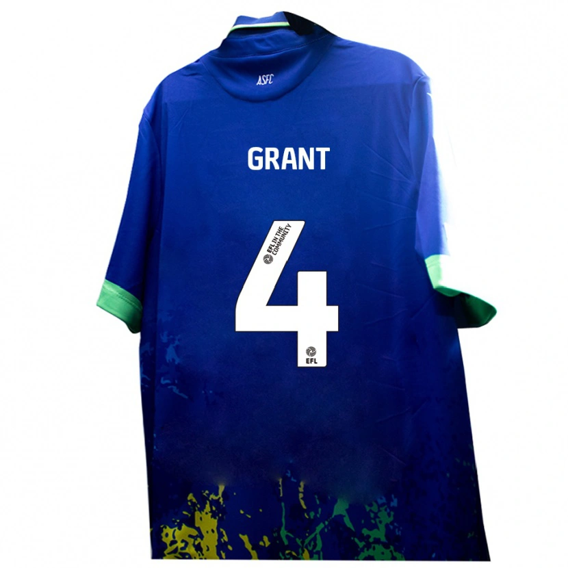 Danxen Dames Conor Grant #4 Blauw Geel Uitshirt Uittenue 2025/26 T-Shirt België