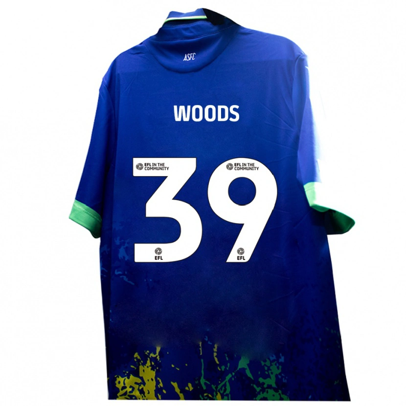 Danxen Dames Josh Woods #39 Blauw Geel Uitshirt Uittenue 2025/26 T-Shirt België