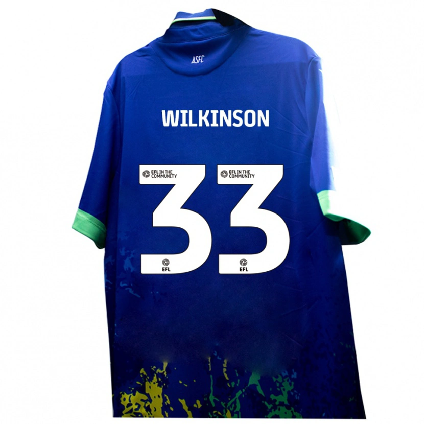 Danxen Dames Finlay Wilkinson #33 Blauw Geel Uitshirt Uittenue 2025/26 T-Shirt België
