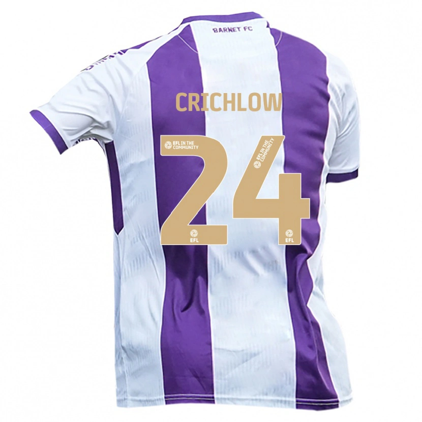 Danxen Dames Romoney Crichlow #24 Wit Paars Uitshirt Uittenue 2025/26 T-Shirt België