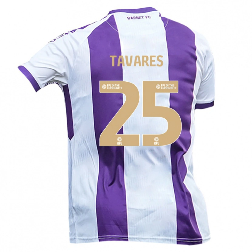 Danxen Dames Nikola Tavares #25 Wit Paars Uitshirt Uittenue 2025/26 T-Shirt België