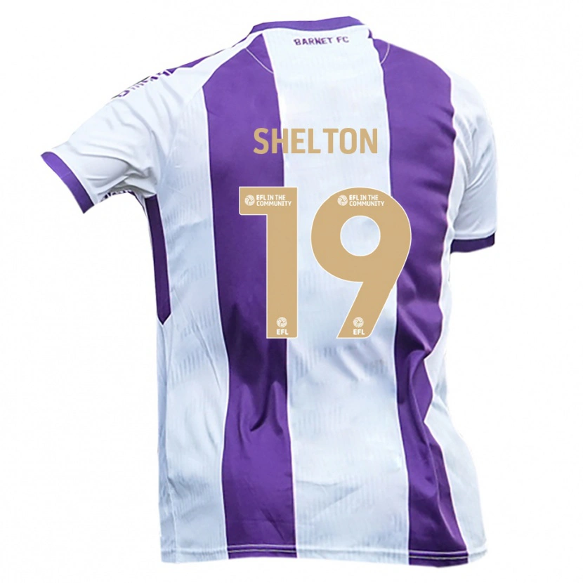 Danxen Dames Mark Shelton #19 Wit Paars Uitshirt Uittenue 2025/26 T-Shirt België