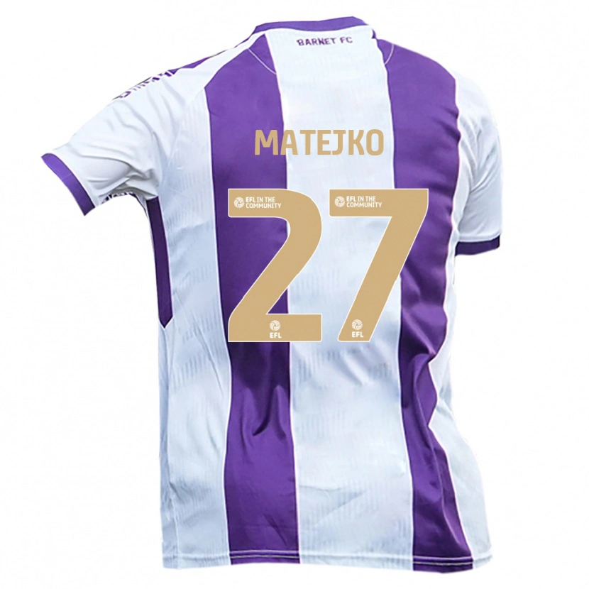 Danxen Dames Patrick Matejko #27 Wit Paars Uitshirt Uittenue 2025/26 T-Shirt België