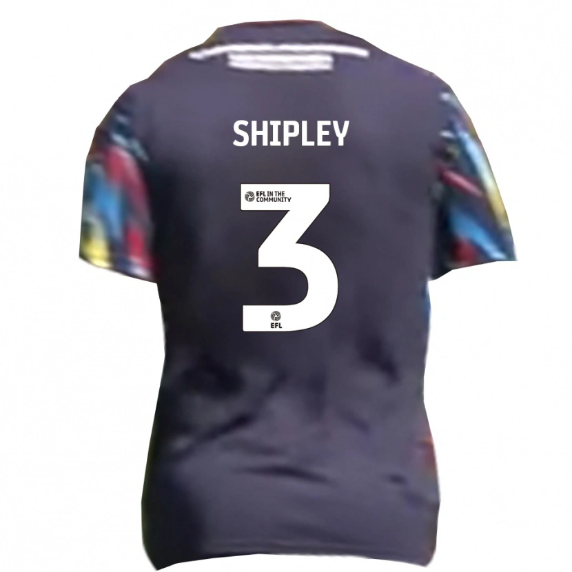Danxen Dames Lewis Shipley #3 Marine Geel Rood Uitshirt Uittenue 2025/26 T-Shirt België