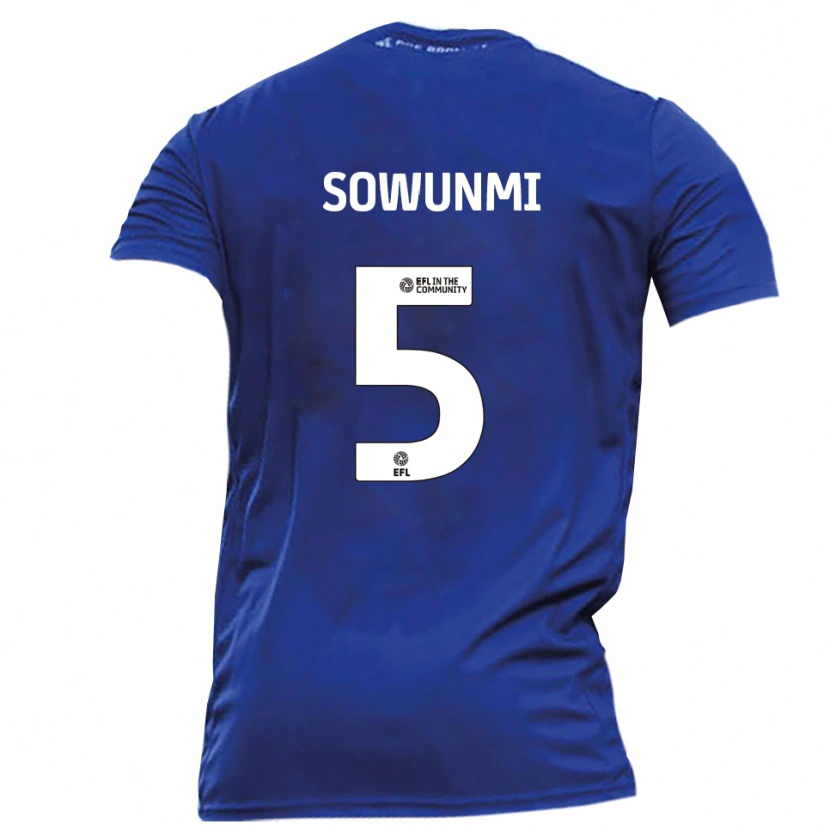 Danxen Dames Omar Sowunmi #5 Blauw Wit Uitshirt Uittenue 2025/26 T-Shirt België