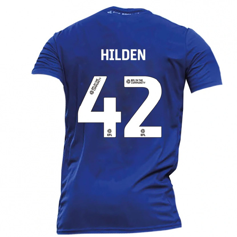 Danxen Dames Alfie Hilden #42 Blauw Wit Uitshirt Uittenue 2025/26 T-Shirt België