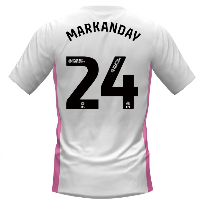 Danxen Dames Dilan Markanday #24 Wit Rood Uitshirt Uittenue 2025/26 T-Shirt België