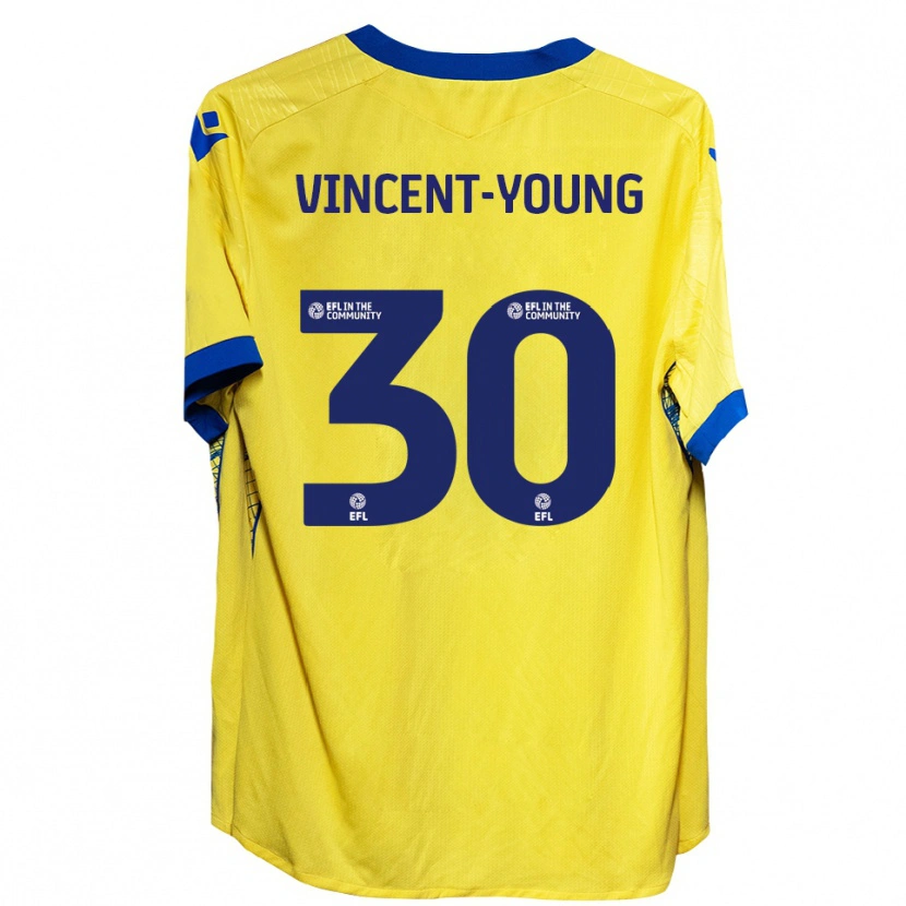 Danxen Dames Kane Vincent-Young #30 Geel Blauw Uitshirt Uittenue 2025/26 T-Shirt België