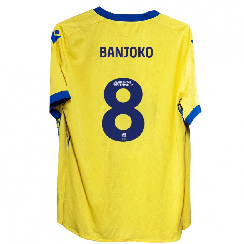 Danxen Dames Daniel Banjoko #8 Geel Blauw Uitshirt Uittenue 2025/26 T-Shirt België