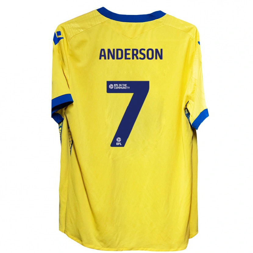 Danxen Dames Harry Anderson #7 Geel Blauw Uitshirt Uittenue 2025/26 T-Shirt België