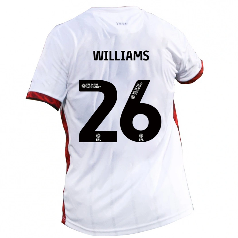 Danxen Dames Jay Williams #26 Wit Rood Zwart Uitshirt Uittenue 2025/26 T-Shirt België