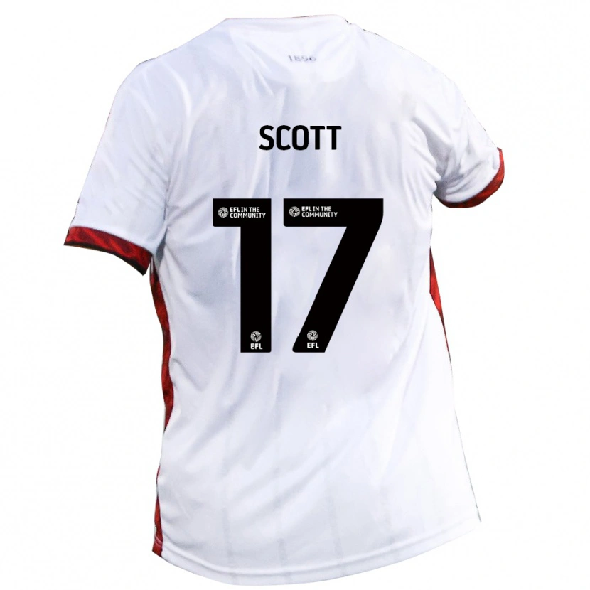 Danxen Dames Kyle Scott #17 Wit Rood Zwart Uitshirt Uittenue 2025/26 T-Shirt België