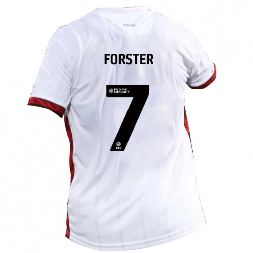Danxen Dames Harry Forster #7 Wit Rood Zwart Uitshirt Uittenue 2025/26 T-Shirt België