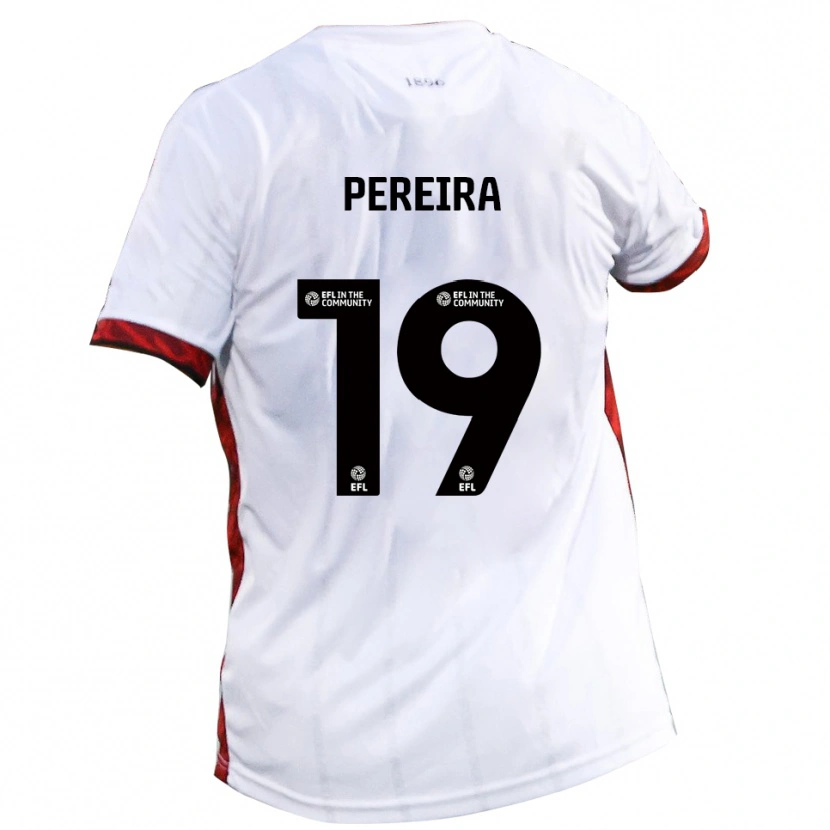 Danxen Dames Dion Pereira #19 Wit Rood Zwart Uitshirt Uittenue 2025/26 T-Shirt België