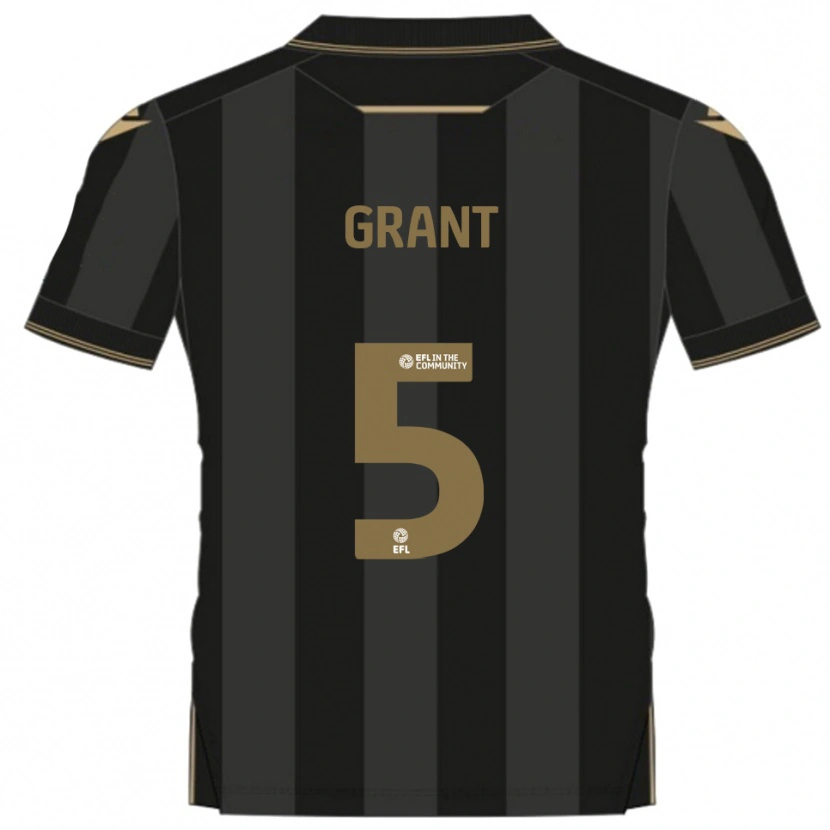 Danxen Dames Nayan Grant #5 Zwart Goud Uitshirt Uittenue 2025/26 T-Shirt België