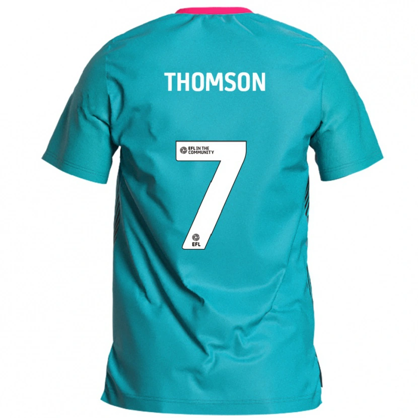 Danxen Dames George Thomson #7 Hemelsblauw Roze Uitshirt Uittenue 2025/26 T-Shirt België