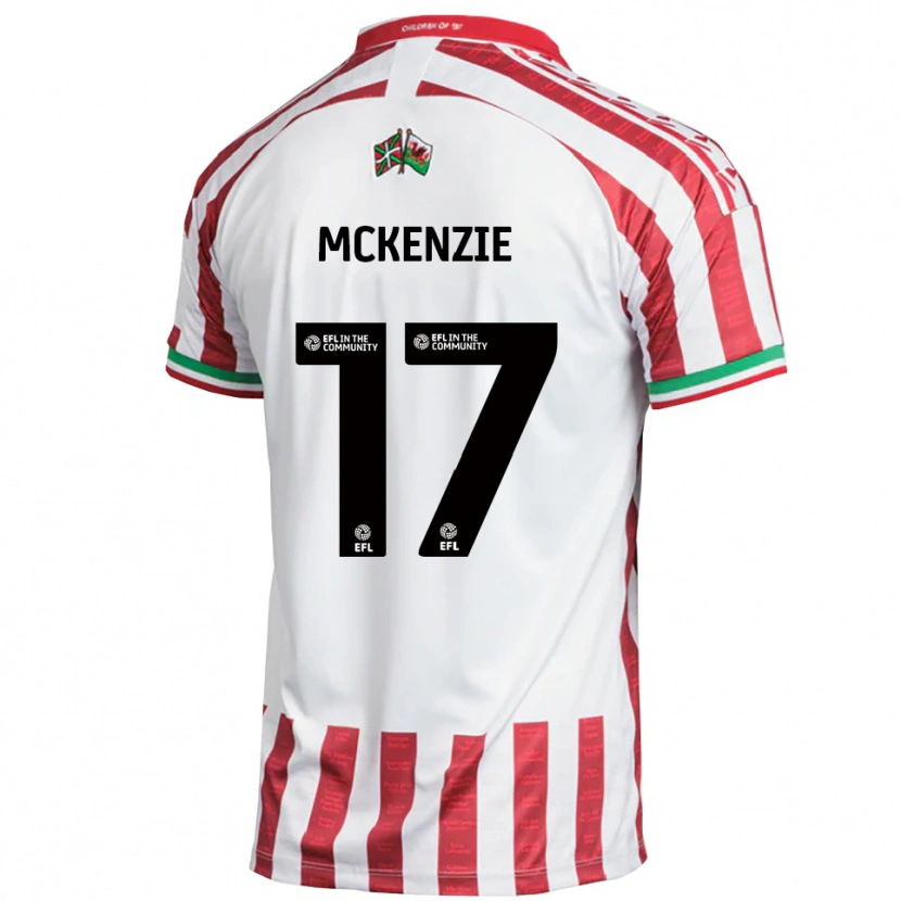 Danxen Dames Myles Mckenzie #17 Rood Wit Uitshirt Uittenue 2025/26 T-Shirt België