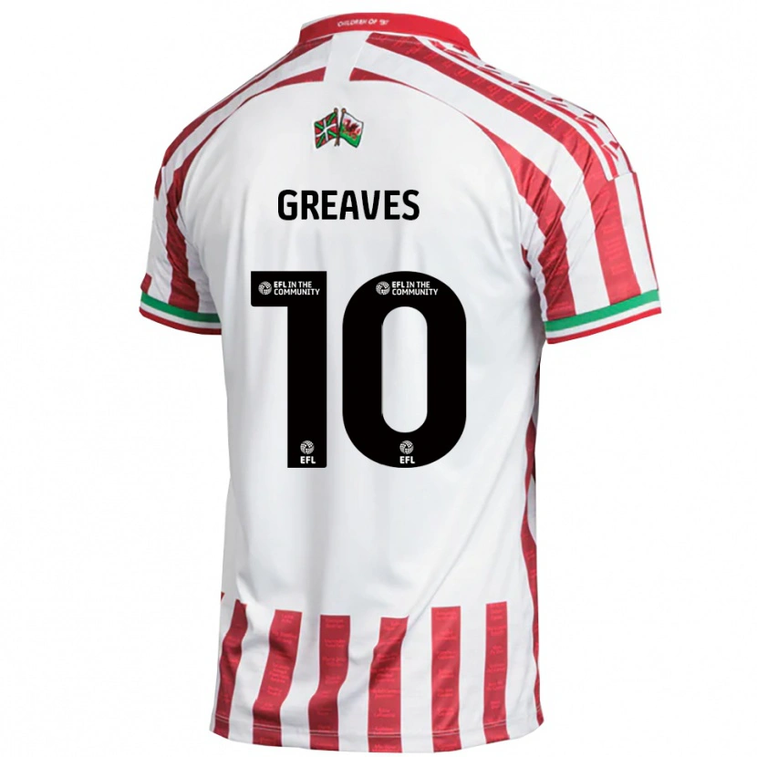 Danxen Dames Oliver Greaves #10 Rood Wit Uitshirt Uittenue 2025/26 T-Shirt België