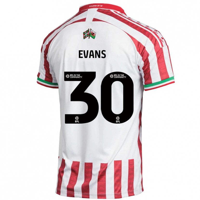 Danxen Dames Corey Evans #30 Rood Wit Uitshirt Uittenue 2025/26 T-Shirt België