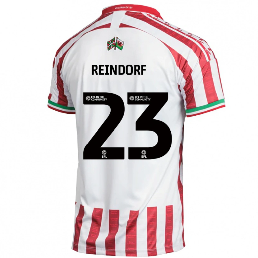 Danxen Dames Michael Reindorf #23 Rood Wit Uitshirt Uittenue 2025/26 T-Shirt België