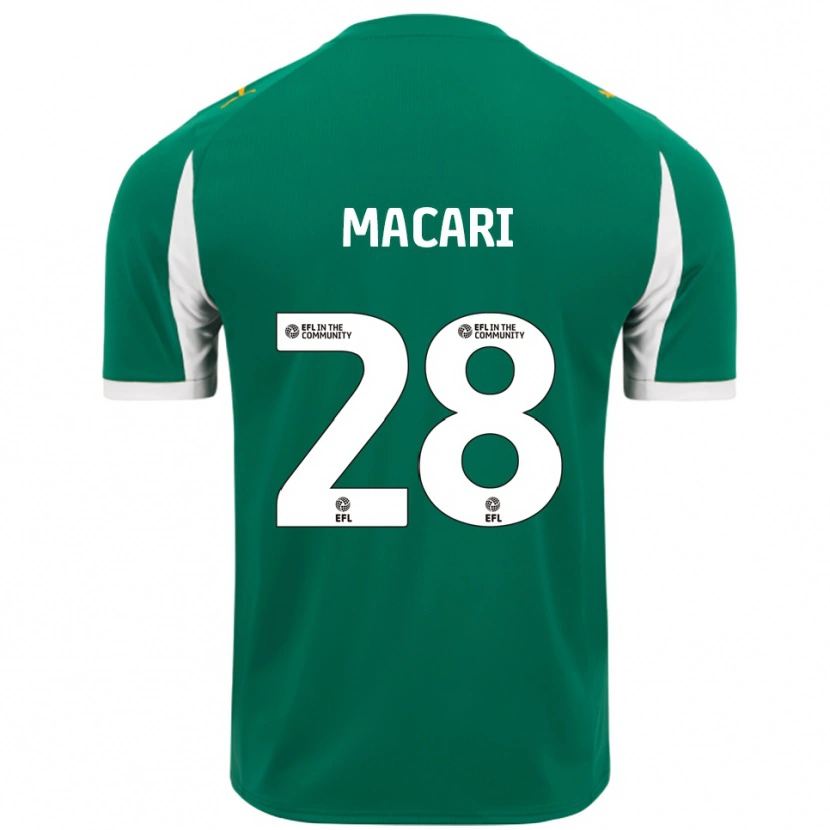 Danxen Dames Lewis Macari #28 Groen Wit Uitshirt Uittenue 2025/26 T-Shirt België