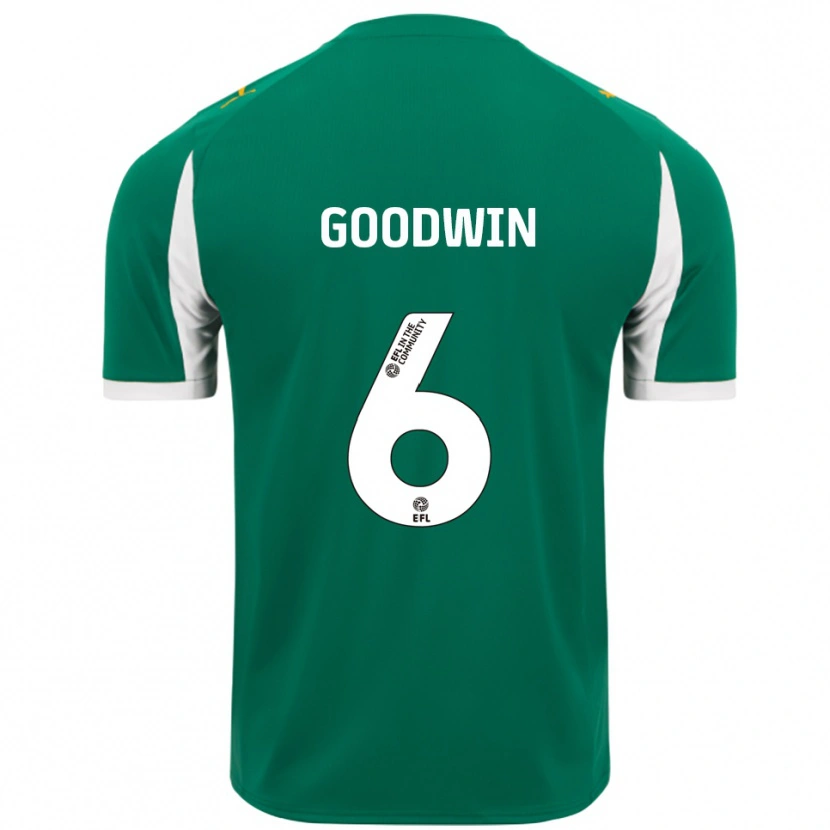 Danxen Dames Alfie Goodwin #6 Groen Wit Uitshirt Uittenue 2025/26 T-Shirt België