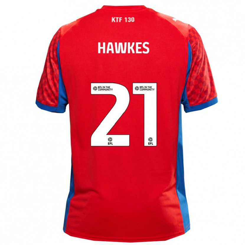 Danxen Dames Josh Hawkes #21 Rood Blauw Uitshirt Uittenue 2025/26 T-Shirt België