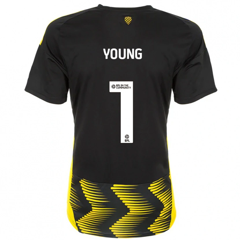Danxen Dames Matthew Young #1 Zwart Geel Uitshirt Uittenue 2025/26 T-Shirt België