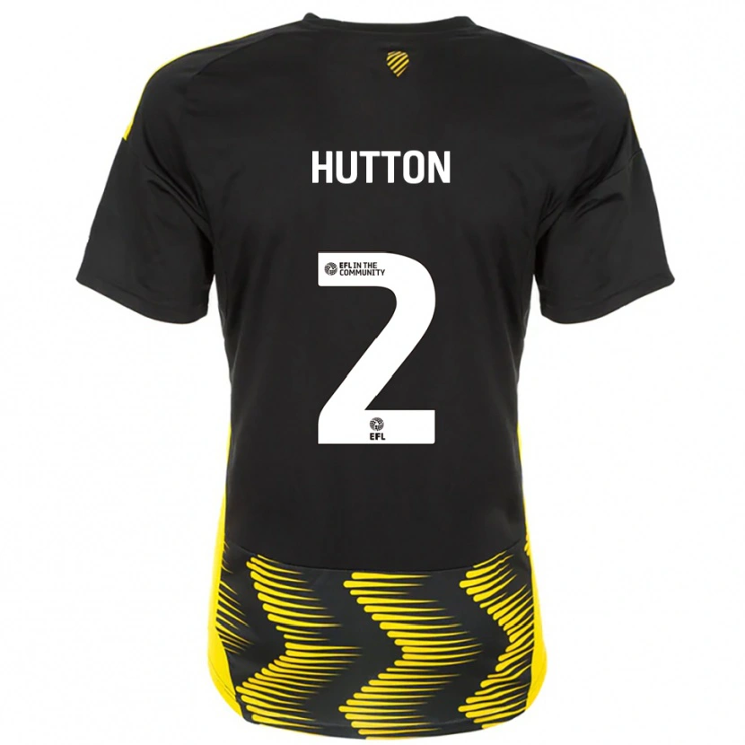 Danxen Dames Emily Hutton #2 Zwart Geel Uitshirt Uittenue 2025/26 T-Shirt België