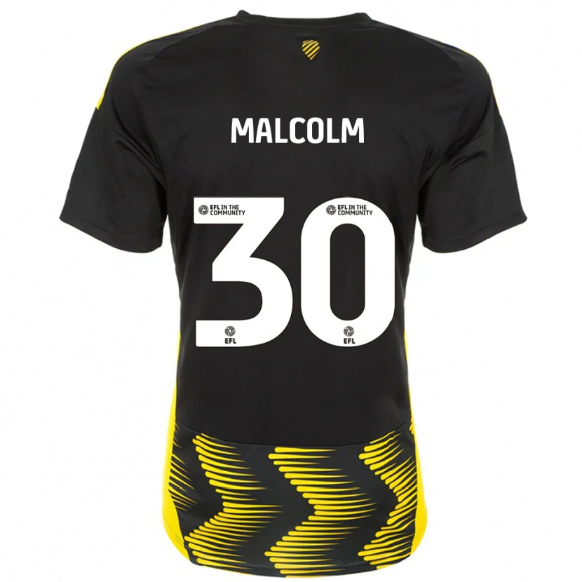 Danxen Dames Kyrell Malcolm #30 Zwart Geel Uitshirt Uittenue 2025/26 T-Shirt België