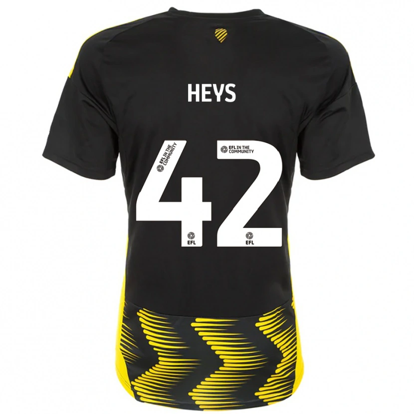 Danxen Dames Marshall Heys #42 Zwart Geel Uitshirt Uittenue 2025/26 T-Shirt België