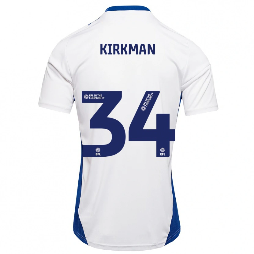 Danxen Dames Billy Kirkman #34 Wit Blauw Uitshirt Uittenue 2025/26 T-Shirt België
