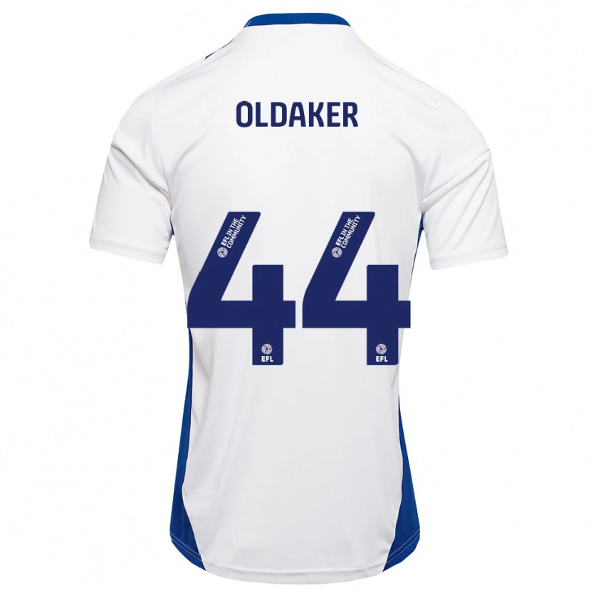 Danxen Dames Darren Oldaker #44 Wit Blauw Uitshirt Uittenue 2025/26 T-Shirt België