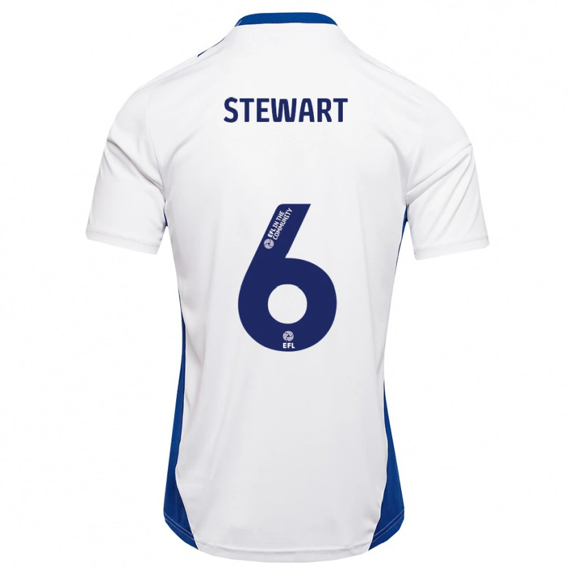 Danxen Dames Alistair Stewart #6 Wit Blauw Uitshirt Uittenue 2025/26 T-Shirt België