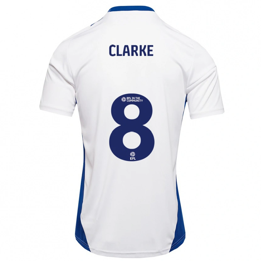 Danxen Dames Ollie Clarke #8 Wit Blauw Uitshirt Uittenue 2025/26 T-Shirt België