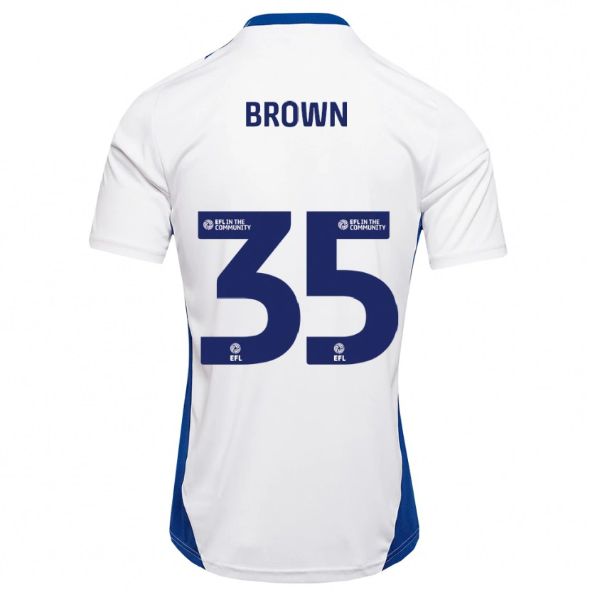 Danxen Dames Jaxon Brown #35 Wit Blauw Uitshirt Uittenue 2025/26 T-Shirt België