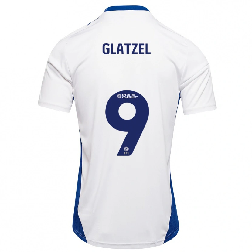 Danxen Dames Paul Glatzel #9 Wit Blauw Uitshirt Uittenue 2025/26 T-Shirt België